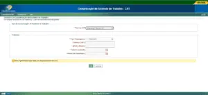 Tela do sistema mostrando um formulário de contratação de trabalhador intermitente com destaque para a seção de