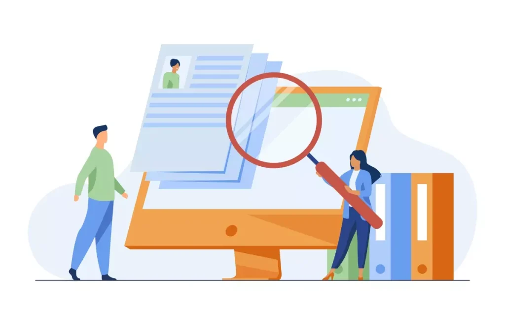 Imagem ilustrativa de documentos para admissão do trabalhador intermitente, com pessoas analisando papéis e computadores, destacando o processo de contratação.