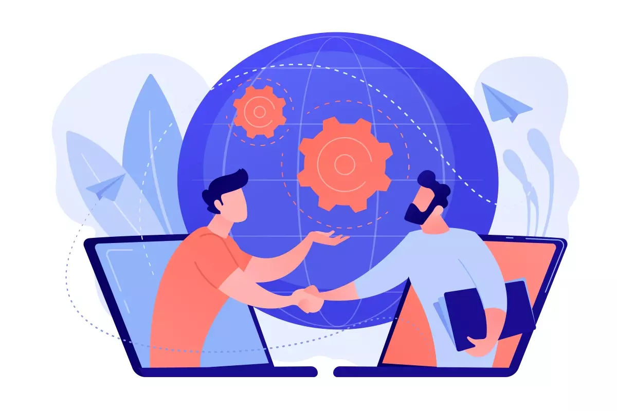 Ilustração representando a relação de trabalho entre um trabalhador intermitente e um empregador, destacando o conceito de subordinado na modalidade intermitente.