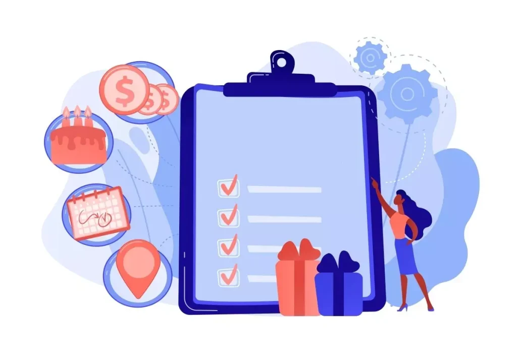 Ilustração de gestão de trabalhadores intermitentes em eventos, mostrando profissionais gerenciando tarefas e estratégias para otimização do trabalho intermitente em eventos.